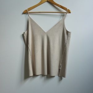 ZARA FAUX SUEDE CAMISOLE